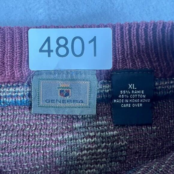 Generra Sweater Mens XL Knit Aztec Navajo Southwestern Grandpa Vintage Winter - Picture 7 of 7